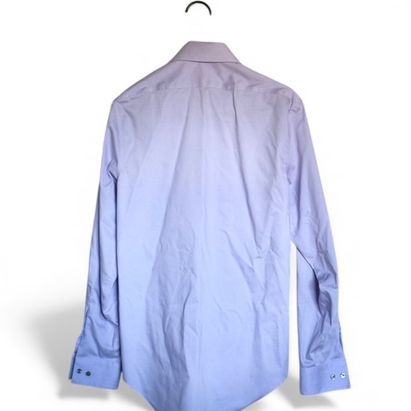 Calvin Klein Infinite Non Iron Slim Fit Stretch Soft Lilac Dress Shirt Mens S - Picture 4 of 4